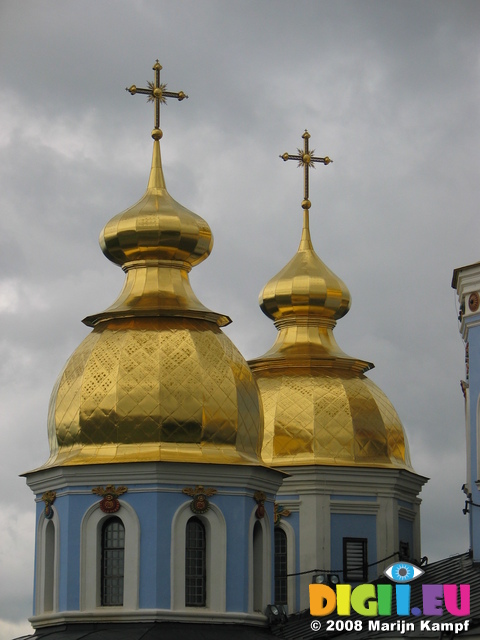 28252 Domes of St. Michael's golden domed cathedral